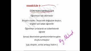 ESASİCİLİK - Program geliştirme kodlama yöntemleri -  eğitim bilimleri