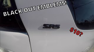 Blacking out Emblems on the 4Runner for $10!