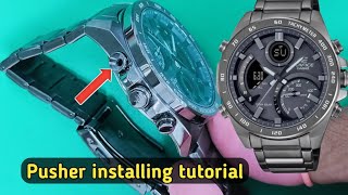 How to install a pusher Casio Edifice ECB-900