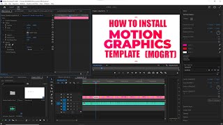 HOW TO INSTALL/LOAD MOTION GRAPHICS TEMPLATE IN ADOBE PREMIER PRO  #kelmedia