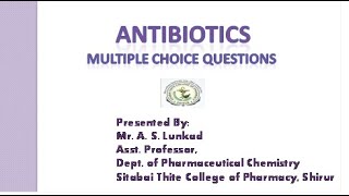 MCQ on Antibiotics