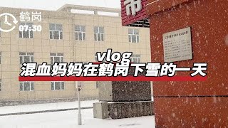 混血儿妈妈在鹤岗的日常，下大雪公交车停运了