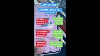 ECOM Edition Ultimate Would You Rather #Shorts