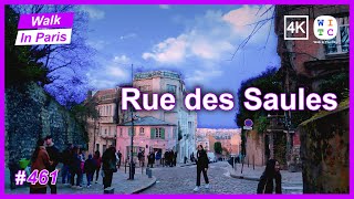 Rue des Saules, Paris, France | Paris walk | Paris street tour | Paris street walk | Walk In Paris