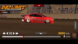 No limit drag racing 2.0 v1.9.9 Twin Turbo Mitsubishi Evo X on 1/8th No Prep @3.515 et