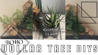 BOHO Dollar Tree DIYS || llama planter || succulent Wall art