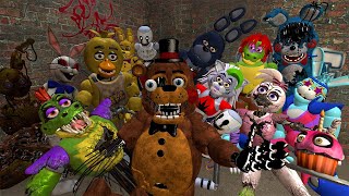 MEGA HYPER DESTROY ALL My new GLAMROCK ANIMATRONICS IN GMOD! [DrGBase] Five Nights at Freddy's