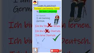 Common Mistakes in German | Present continuous tense in German Language