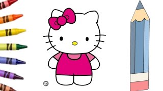 Hello kitty drawing for kids and toddlers||how to draw helo kitty step by step||