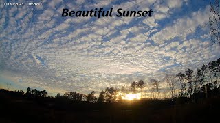 11/30/2023 Beautiful Sky Time Lapse 8am - 5:30pm EST Awesome Sunset, Cloud Formations & Contrails