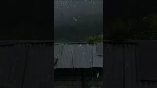 Heavy Rainfall on a Metal Roof #rainsounds  #rainonwindows #heavyrainnoise #rainyday