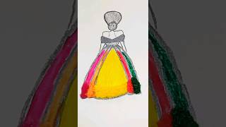 Girl backside with colourful dress #youtube shorts #viral shorts#@ Ayesha art and craft