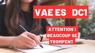 DC1 VAE ES: Une difficulté que je retrouve souvent.