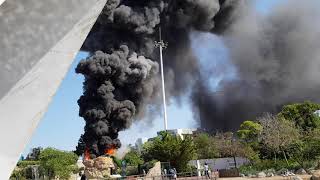 Valencia parco oceanografico a fuoco