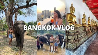 BANGKOK VLOG: elephant sanctuary, wat arun, wat pho, tichuga rooftop, iconsiam & best restaurants