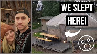 WE SLEPT IN A YURT! - Glamping tiny home tour! | Unique stay in North Lincolnshire, UK