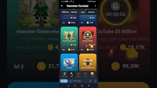 ＃shortsToday June 29 Hamster Kombat Combo Cards for free 5M Coins