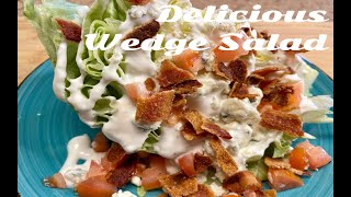 HOW TO MAKE A WEDGE SALAD | BLUE CHEESE CRUMBLES | BACON | SUPER QUICK & EASY