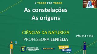 Ciências - aula 01 e 02 - 9º ano -  (29/11 a 03/12) -  Reforço As constelações.