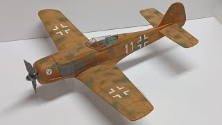 Rubber Powered Free Flight Guillows Focke-Wulf FW-190.