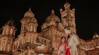 A Grand Varmala Entry at Laxmi Vilas Palace, Vadodara | Harsh & Palak | niravjaiswalphotography