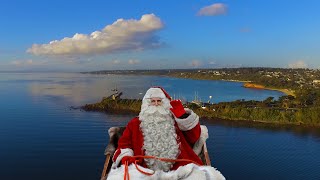 Santa Flys over  Port Phillip Bay Melbourne Australia Xmas Snapper Fishing Reedy's Ultra RIgz