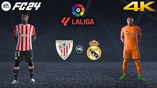 FC 24 - Athletic Club vs Real Madrid Ft. Mbappe, Williams | La liga 24/25 Full Match | 4K