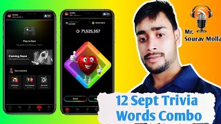 12 Sept Trivia challenge | BLove Dapp words guess combo on BLove Dapp | blove dapp