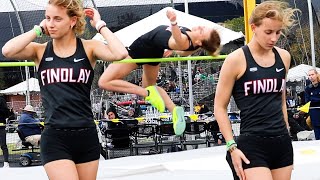 college women's high jump Findlay sport highlight