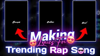 Creating New Text Effect For A New Trending Rap Song 😤🔥 || Tutorial || Editing Tip