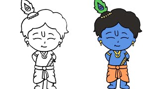 How To Draw  Krishna | Janmashtmi Special