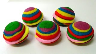 how to make easy rainbow whoopie pies with rainbow buttercream without whoopie pie tray