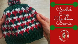 Crochet Easy Unisex Christmas Beanie / Crochet Hat Tutorials