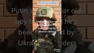 17 year old Russian soldier captured by Ukrainian soldiers #russia  #ukraine