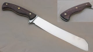 Knife making. mincing knife. From the spring leaves . the knife is stronger and sharper