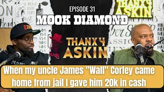 Mook Diamond: 50 Cent, Selling drugs, His uncle James Corley Wall, Party Promoter, Music executive