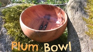 Turning a Plum Bowl | Pflaumen Schale drechseln