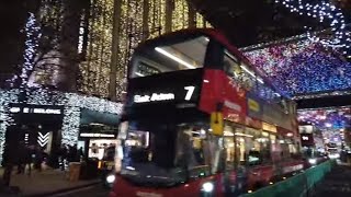 London walk: Christmas Lights Oxford Street from Bond Street to Oxford Circus - narrated London walk