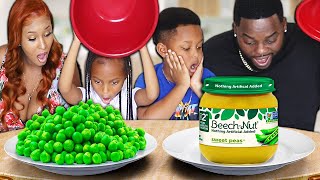 BABY FOOD VS ADULT FOOD CHALLENGE (SIS VS BRO) (GIRLS VS BOYS) | THE BEAST FAMILY