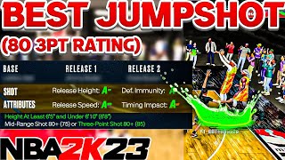 BEST Jumpshot for Tall Guards in NBA 2K23 (6'5 - 6'9) 80 3Pt Rating