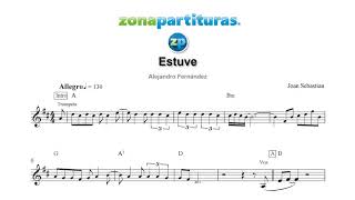 Partitura "Estuve" Alejandro Fernández