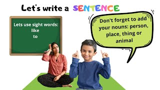 Let's create sentences using sight words: (like, to)