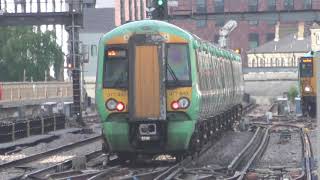 Rush Hour Trains at Battersea Park and Clapham Junction (3/6/19)