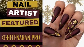 CHRISTMAS NAIL ART TUTORIAL: Nails With Snowflakes | Nail Artist: Helenahan.Pro | Nails Fascination