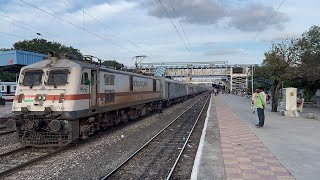 PUNE WAP7 whines and whistles😗 PUNE SHATABDI EXPRESS skips Lingampalli