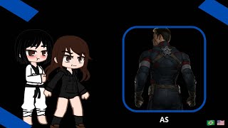 Kokujin no Tenkousei Gacha React To Steve Rogers/Captain America| AS/AU | PT-BR & ENG