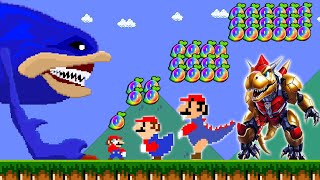 Super Mario Bros. But Every Seeds Make Mario Become Dinosaur vs Shin Sonic | 2TB STORY GAME