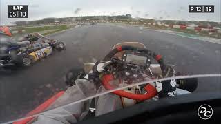 A close ending on the wet! - KZ kart race