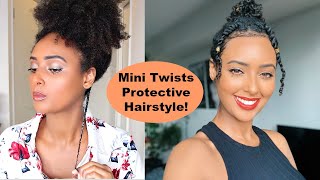 Mini Twists for Natural Hair Growth | Best Protective Hairstyle for Winter!