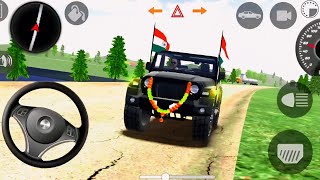 Dollar (Song) Modelled Black Mahindra Thar💪😈 || 4x4 off-road Android Game || Village stunt